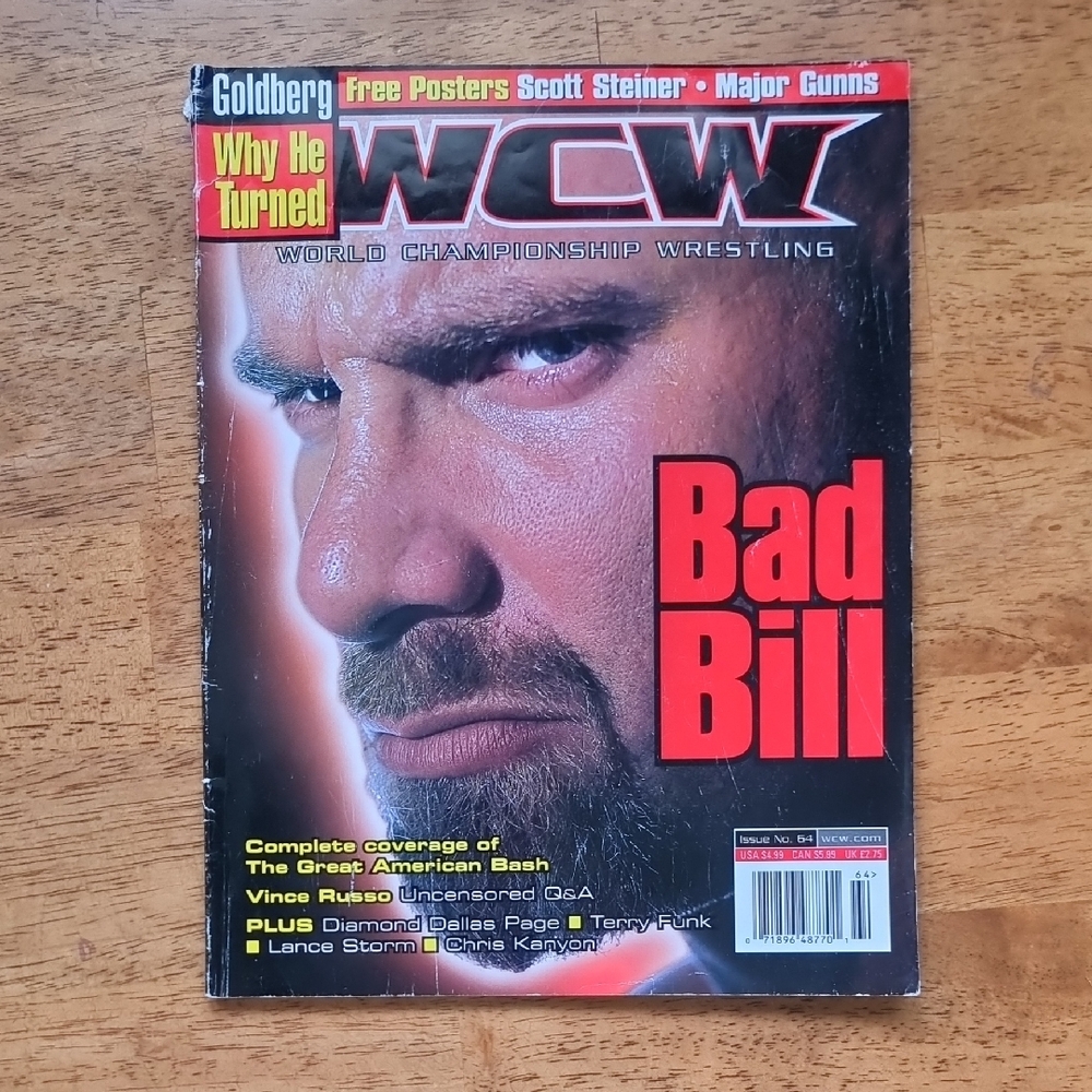 WCW Magazine Featuring Bad Bill Year 2000 Issue #64